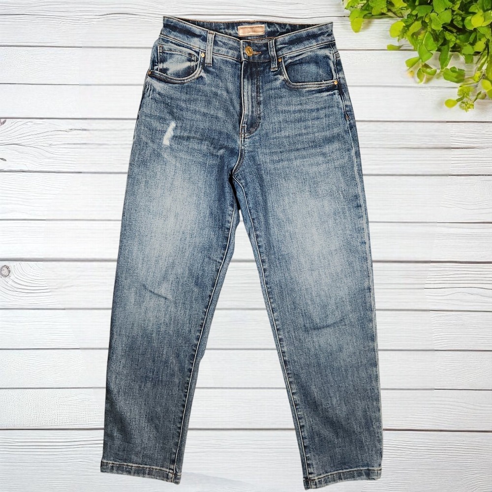 KUT FROM THE KLOTH Sienna Boyfriend Jeans Women Size 0 Blue Excellent Cropped